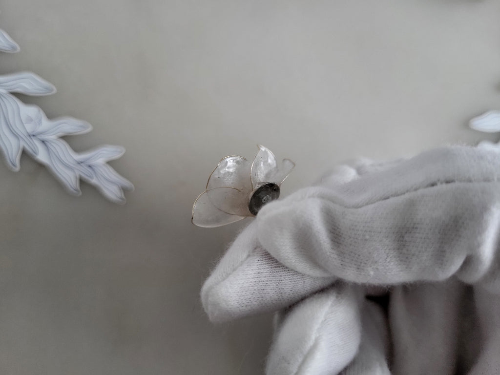 Water Lily Pearl Studs, Real Freshwater Pearl Earrings, Mother of Pearl Wedding Jewelry, Ethereal Bridal Floral Gift, Lustrous White Earwear